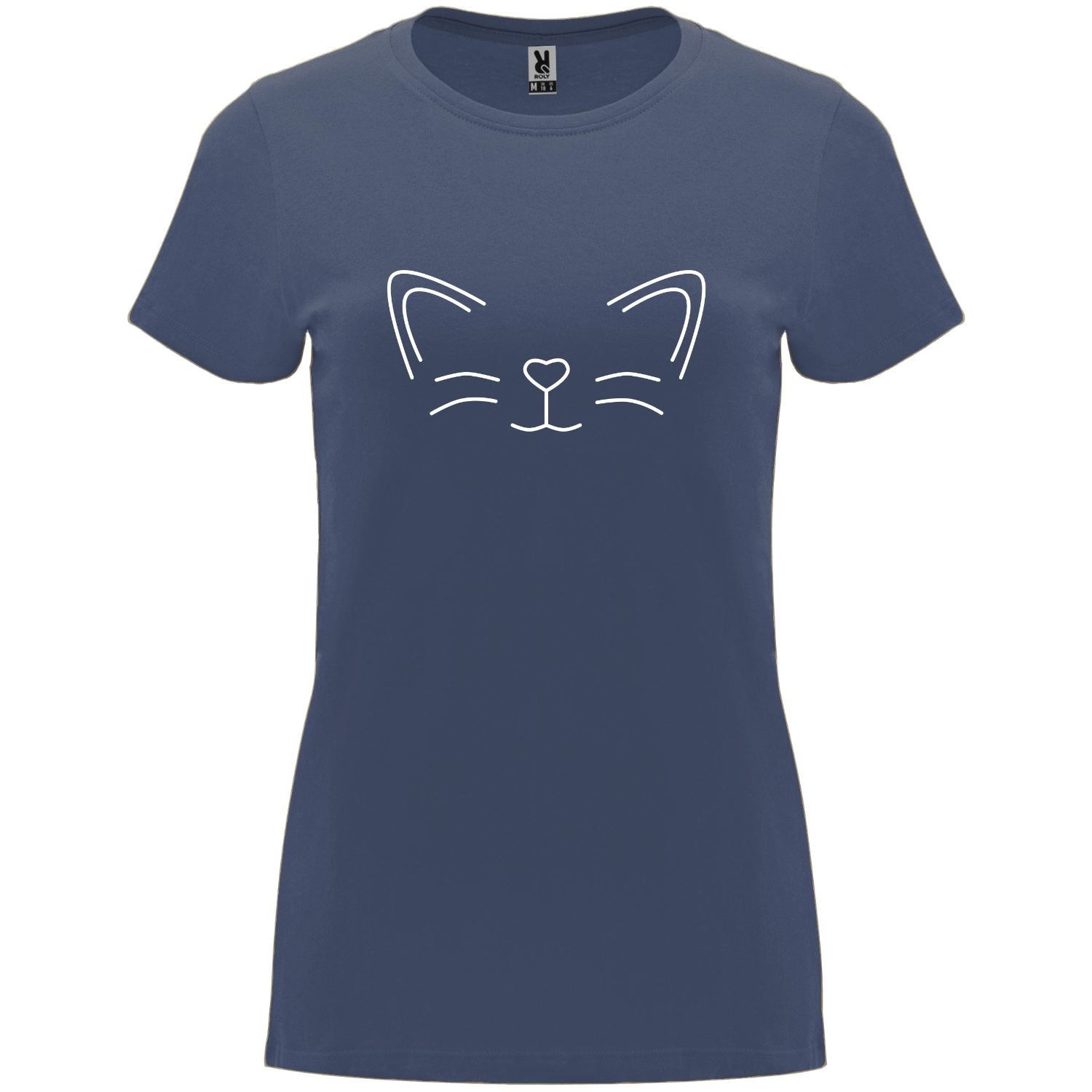 col miau caragato azul denin mujer delantera